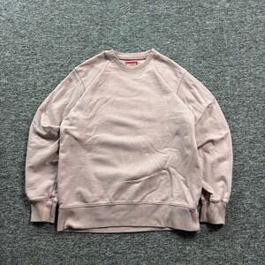 Supreme Old English Sleeve Logo Crewneck Sweatshirt Heavyweight Pink Large